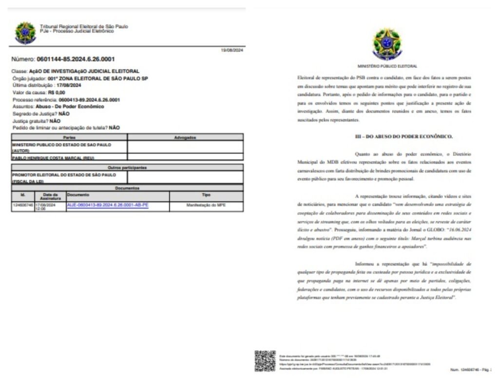 Ação de investigação judicial eleitoral (Foto: Reprodução)