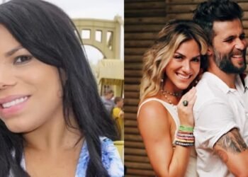 Day McCarthy e casal Bruno Gagliasso e Giovanna Ewbank com a filha, Titi (Foto: Reprodução)