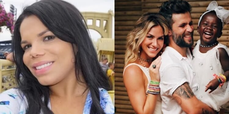 Day McCarthy e casal Bruno Gagliasso e Giovanna Ewbank com a filha, Titi (Foto: Reprodução)