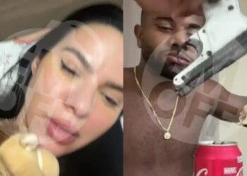 Davi ameaça com arma Tamires