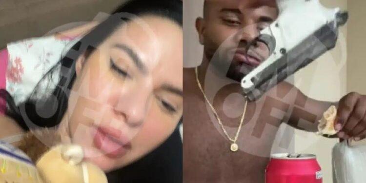 Davi ameaça com arma Tamires