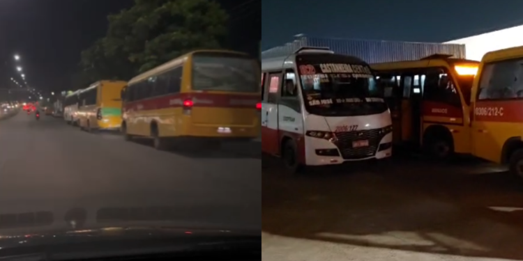 Ônibus são utilizados para lotar convenção de David Almeida