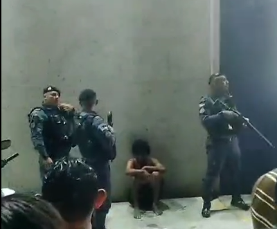 Suspeito espancado por populares