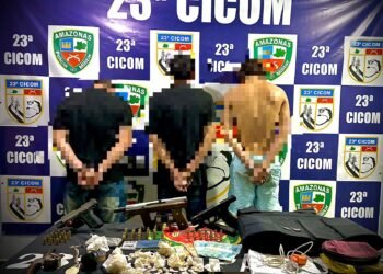Trio preso com armas e drogas