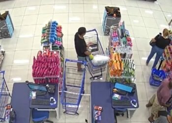 Suspeito de furto a loja Havan durante ação (Foto: Reprodução)