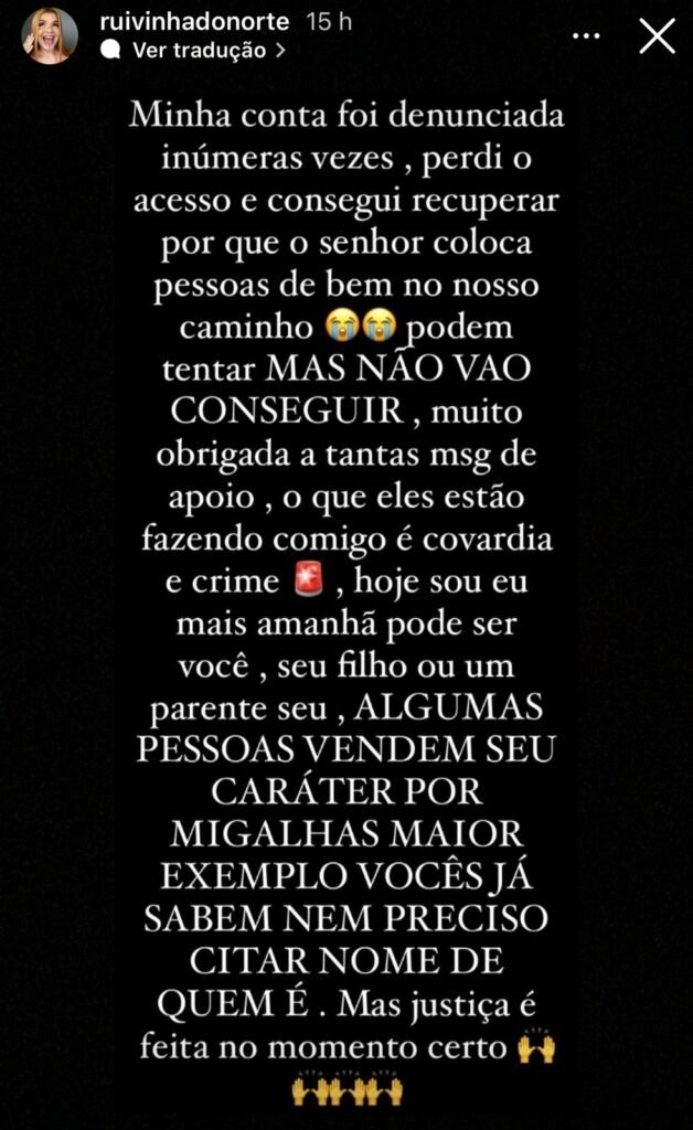 Influenciadora afirma estar sofrendo perseguição política (Foto: Reprodução)
