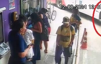 Mulher é atingida por ônibus no T2 (Foto: Divulgação)