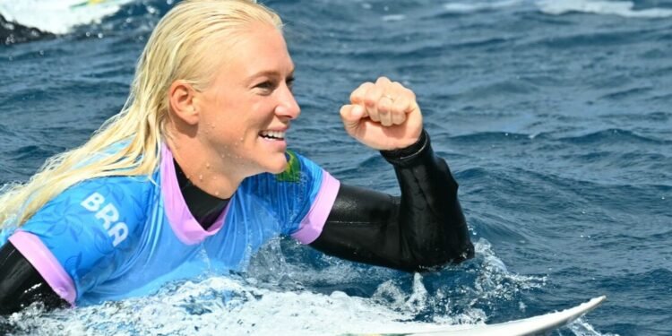 A brasileira Tatiana Weston-Webb nas Olimpíadas de Paris - Foto: Jerome Brouillet/AFP