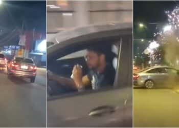 Motorista com sinais de embriaguez colide carro em poste no Parque das Laranjeiras