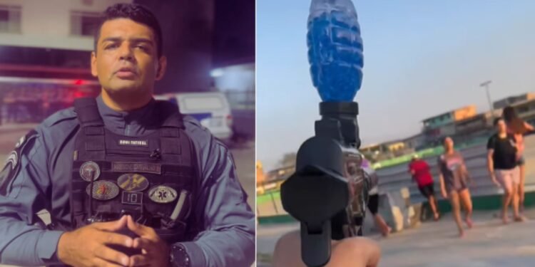Polícia faz alerta sobre as armas de bola de gel