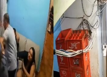 PMs agridem pessoas durante abordagem em adega, no interior de São Paulo (Foto: Reprodução)