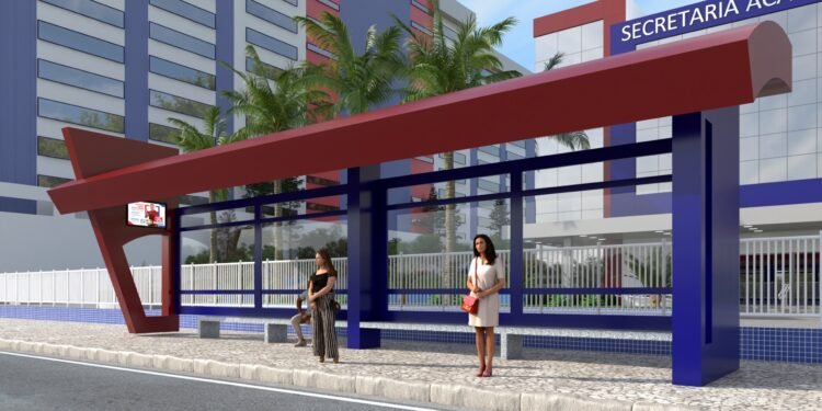 Para de ônibus é reinaugurada pelo grupo Fametro na zona Centro-Sul de Manaus (Foto: Divulgação)