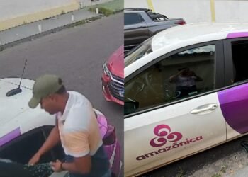 Homem furta equipamentos de carro de reportagem da Rede Amazônica (Foto: Reprodução)