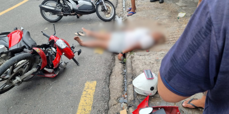 Idosa é atropelada por motociclista na zona Oeste de Manaus