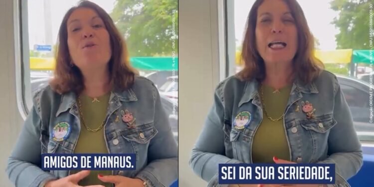 Bia Kicis grava vídeo em apoio à candidatura de Capitão Alberto Neto e Maria do Carmo em Manaus