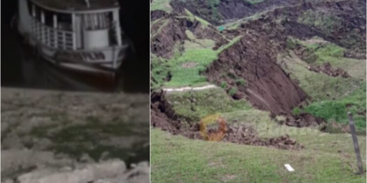 Deslizamento de terra em Boa Vista do Ramos assusta moradores