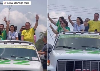 Bolsonaro e Michele em Manaus