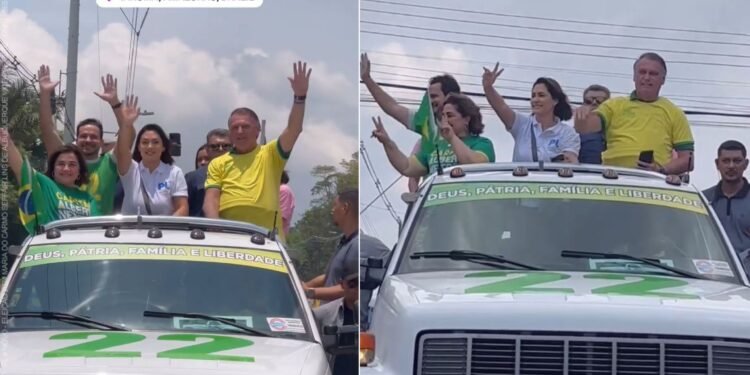 Bolsonaro e Michele em Manaus