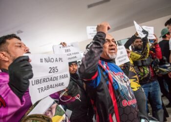 Protesto dos motociclistas
