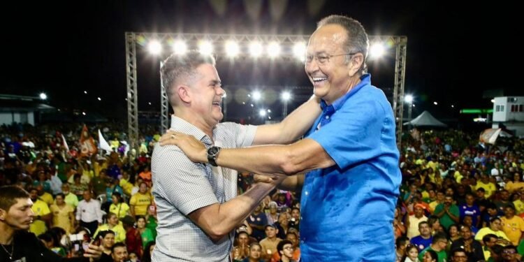 Silas Câmara e David Almeida durante evento político (Reprodução/Instagram)