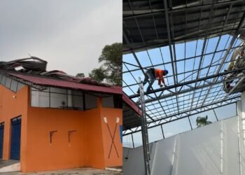 Temporal arranca telhado da federação de remo