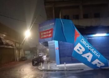 Manaus registra chuva com fortes rajadas de vento e queda de árvores