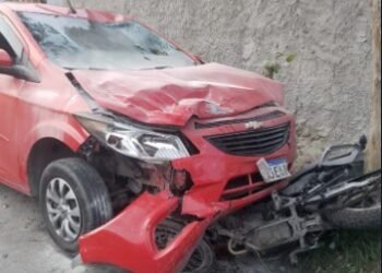 Motociclista de aplicativo e passageiros ficam feridos após acidente de trânsito na zona Norte da cidade (Foto: Reprodução/ Redes sociais)