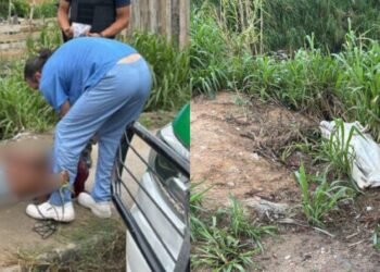 Corpo é enccontrado com marcas de tortura no bairro Cidade Nova (Fotos: Reprodução/Internet)