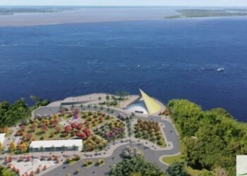 Projeto do Parque Encontro das Águas, na zona Leste (Divulgação/Semcom)