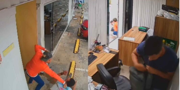 Imagens mostram momento do assalto (Divulgação)