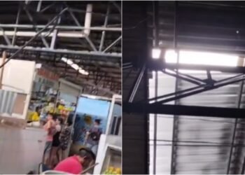 Feirantes reclamam de chuva dentro da Feira do Santo Antônio