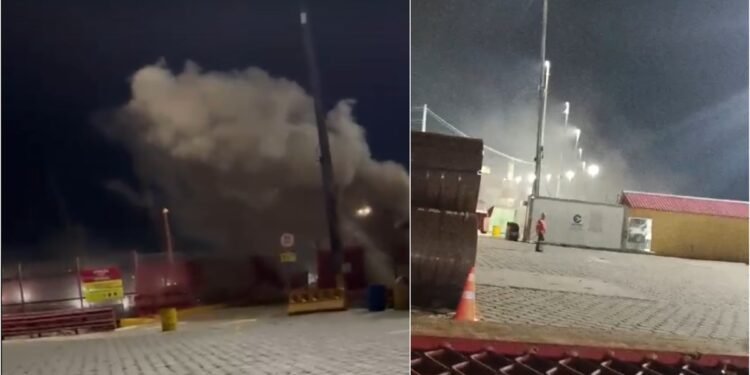 Parte da ponte do porto Chibatão desaba na zona Sul de Manaus