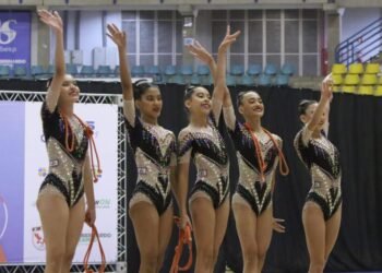 Atletas amazonenses de ginástica rítmica (Divulgação/MEC)