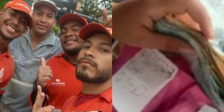 Garis devolvem R$ 7 mil à dona após encontrarem o valor no lixo (Foto: Reprodução/ Redes sociais)