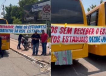 Protesto dos motorista em Manaus