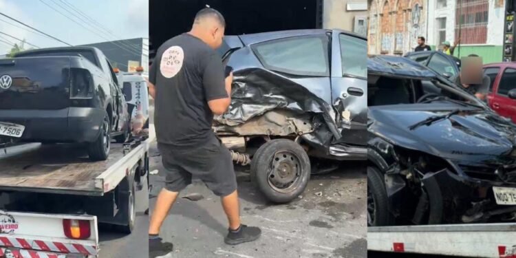 Motorista bêbado perde controle do veículo e atinge outros 3 no Centro (Foto: Reprodução/ internet)