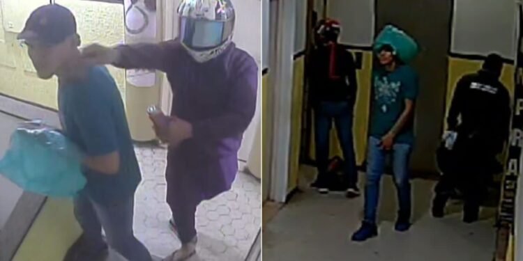 Criminosos foram flagrados furtando uma loja especializada em venda de ouro