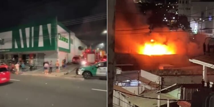 Incêndio atinge loja de embalagens na avenida Constantino Nery