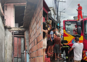 Laje desaba na Compensa; criança e mulher vão para hospital