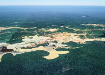 Mina de Pitinga, em Presidente Figueiredo (Google Earth)