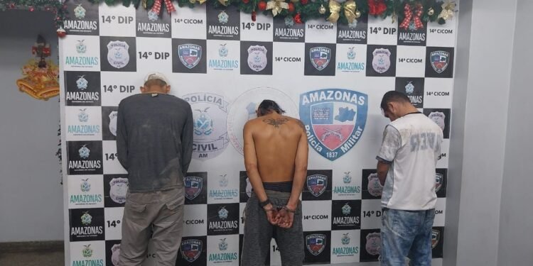 Trio é preso após perseguição policial por roubo no bairro São José Operário, em Manaus