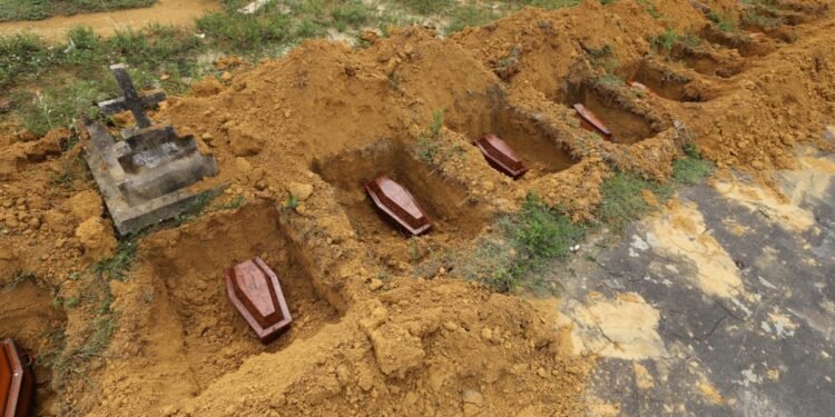 Enterro de 17 fetos é realizado após três anos de abandono em maternidade pública de Manaus - (Foto: Márcio Silva/DPE-AM)