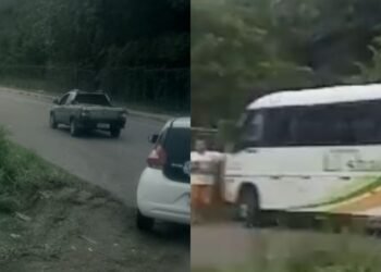 Acidente de trânsito envolvendo micro-ônibus causa congestionamento no Cidade de Deus (Fotos: Reprodução/ internet)