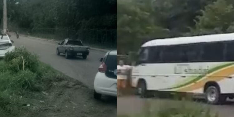 Acidente de trânsito envolvendo micro-ônibus causa congestionamento no Cidade de Deus (Fotos: Reprodução/ internet)