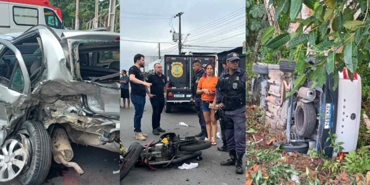 Acidentes de trânsito em Manaus deixam mortos e feridos neste sábado