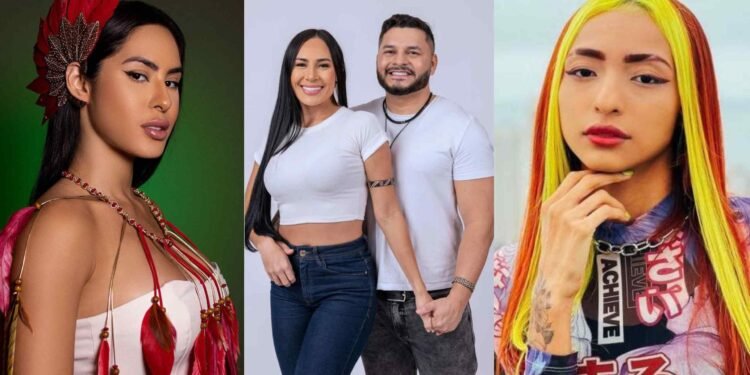 Isabelle Nogueira; Arleane e Marcelo; e Ruivinha de Marte (Foto: Reprodução/Internet)