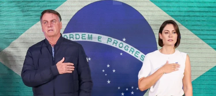Ex-presidente Jair Bolsonaro e a ex-primeira-dama Michele Bolsonaro (Foto: Natanael Alves/PL)