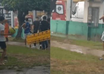 Crianças ficaram feridas após serem atingidas por raio