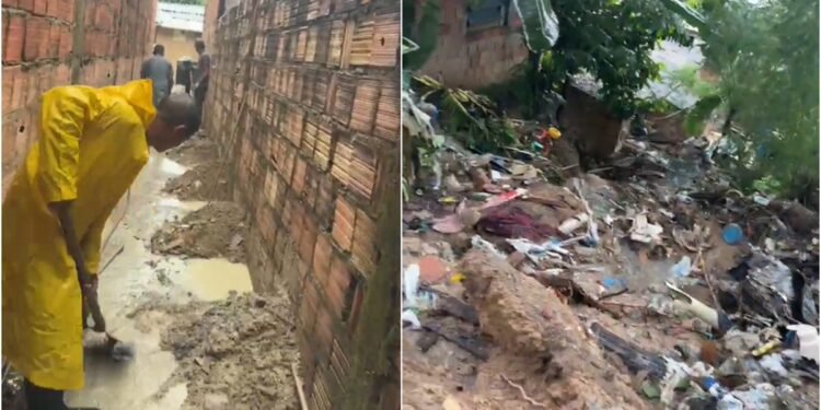 Deslizamento causa transtornos aos moradores no Riacho Doce