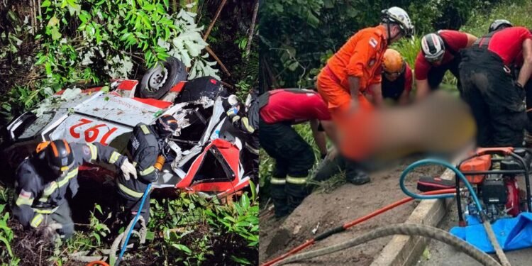 Duas pessoas morreram em acidente com ambulância na BR-174